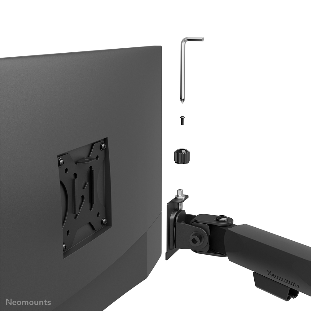 Neomounts DS60-600BL3 Support d'écran à fixer 10-27" - Quickfix - arrêt 180°